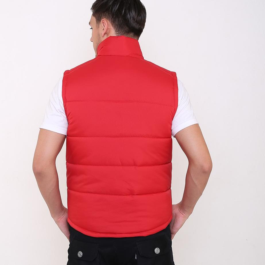 Most Wanted. Áo khoác dù không tay dày dặn màu đỏ đen RBB 001
