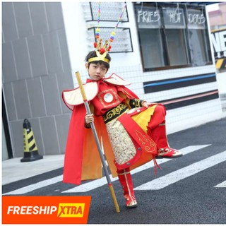 Trang Phục Tề Thiên Đại Thánh Trang Phục Tôn Ngộ Không Trẻ Em Bộ Đồ Tôn Ngộ Không Trẻ Em