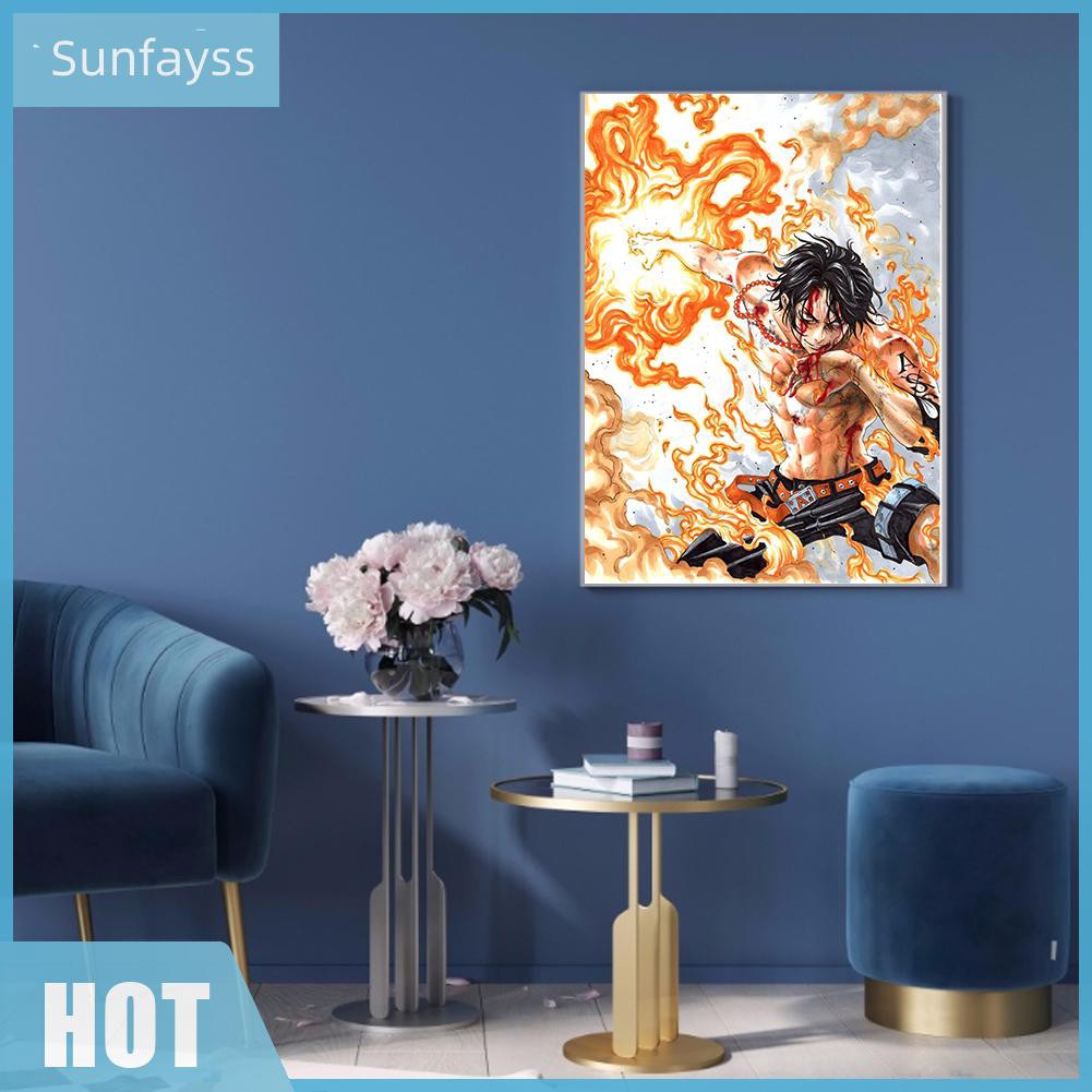 Bộ Tranh Đính Đá Nhân Tạo Tự Làm Hình Nhân Vật One Piece Độc Đáo
