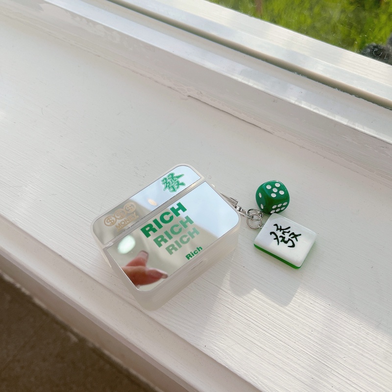 Vỏ Bảo Vệ Hộp Sạc Tai Nghe Apple AirPods 1 2 3 Pro Tráng Gương Phong Cách Trung Hoa Sang Trọng