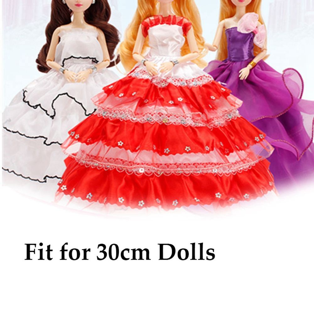 Đầm cưới thời trang cho búp bê 30cm