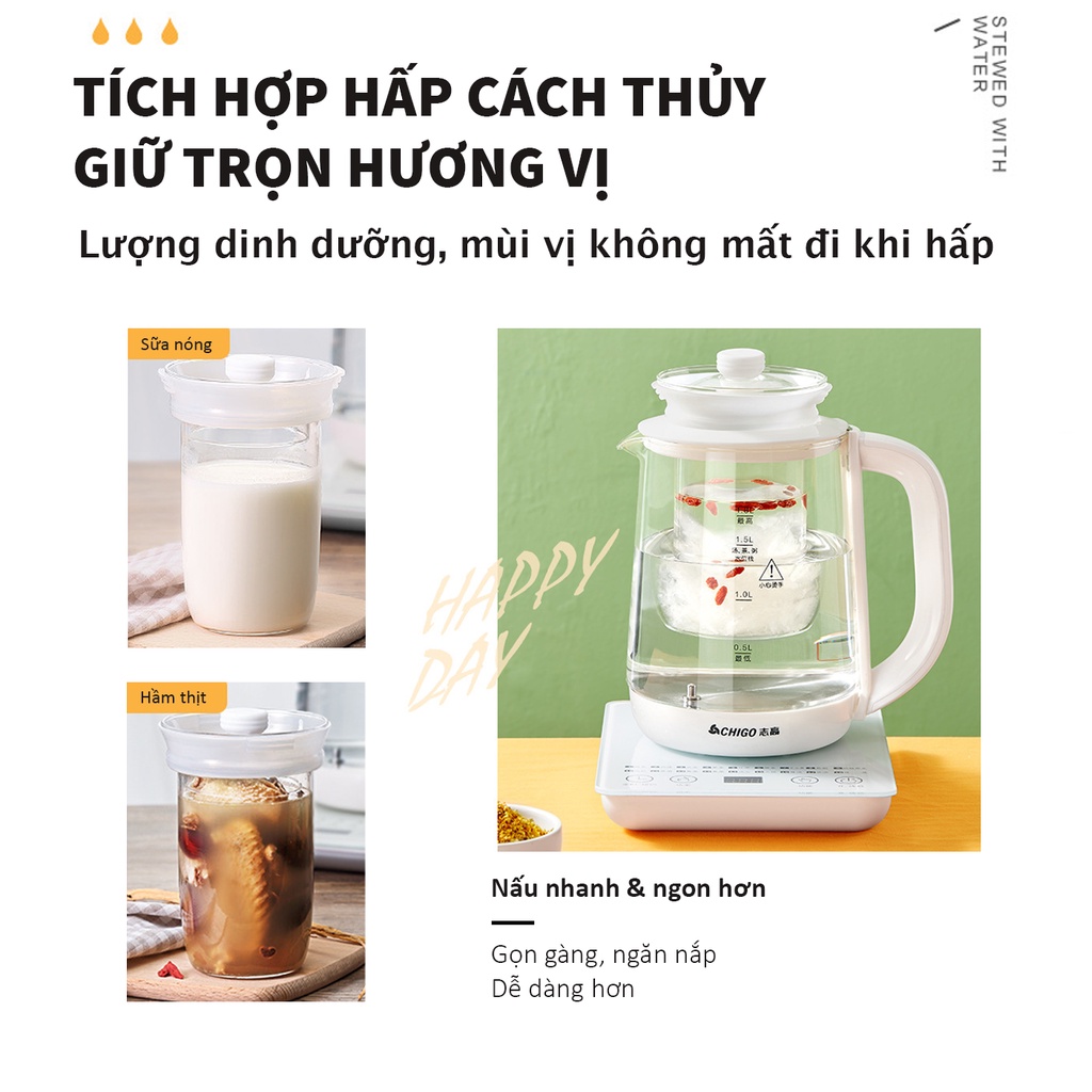 Ấm siêu tốc đa năng CHIGO, mã AST773