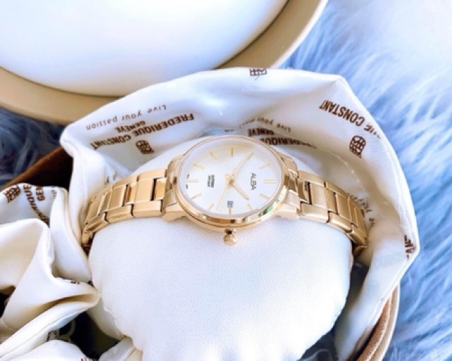 Cặp đồng hồ nam nữ Alba kính Sapphire - Dây thép không gỉ đúc - chống nước 50m chính hãng | BigBuy360 - bigbuy360.vn