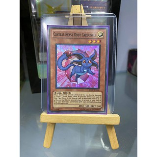 [ Dưa Hấu Yugioh ] Lá bài thẻ bài Crystal Beast Ruby Carbuncle – Super Rare - Tặng bọc bài nhựa bảo quản