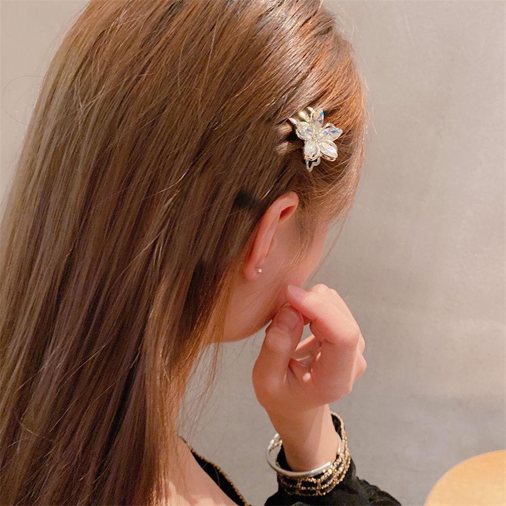 Kẹp Tóc Móng Vuốt Mini Hình Cá Mập Đính Hoa Đơn Giản Sang Trọng WMES15H Làm Quà Tặng Cho Bạn Gái