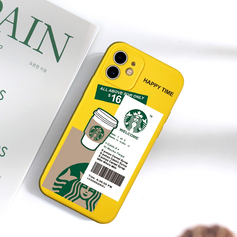 Ốp Lưng  Starbuck cạnh vuông BVC 6/6plus/6s/6splus/7/7plus/8/8plus/x/xr/xs/11/12/13//14/pro/max/plus/promax ACG13