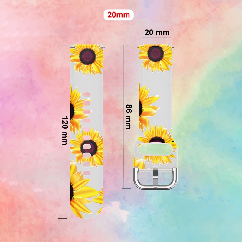 Dây Đeo Đồng Hồ Thể Thao Bằng Silicone Chống Nước &amp; Mồ Hôi 4 20mm