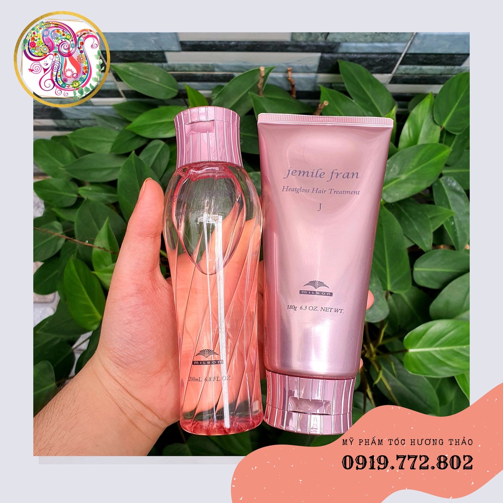 DẦU GỘI XẢ MILBON JEMILE FRAN  DÀNH CHO TÓC SỢI TO 200ML/180ML