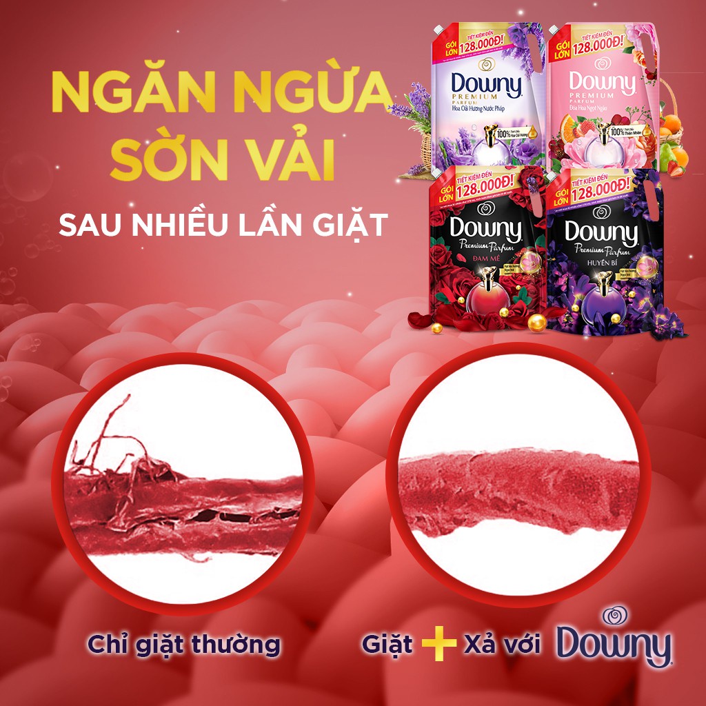 Combo 2 Túi Nước Xả Vải DOWNY Nắng Mai 2.3L/ Đam Mê 2.2L/ Huyền Bí 2.2L