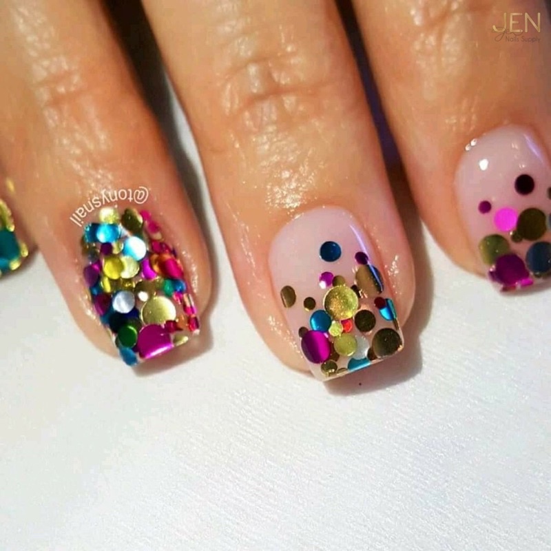 Sequin kim tuyến bi tròn-phụ kiện nail móng