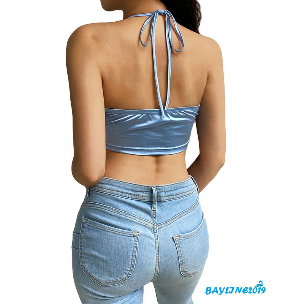 Áo Dây Nữ Cộc Tay Hở Lưng Quyến Rũ