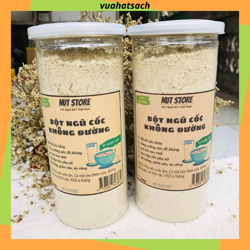 Bột ngũ cốc dinh dưỡng không đường Nut Store 500g - ăn kiêng, giảm cân, lợi sữa