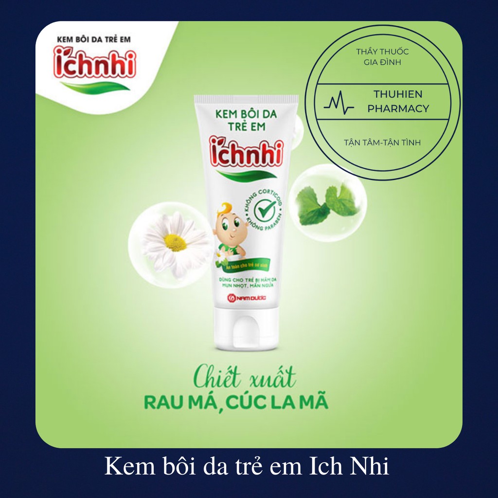 Kem bôi da Trẻ em Ích Nhi - Dùng cho trẻ bị hăm da, mụn nhọt, mẩn ngứa