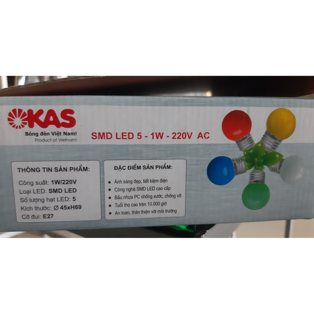 Bóng đèn led 1W trái chanh Okas G45