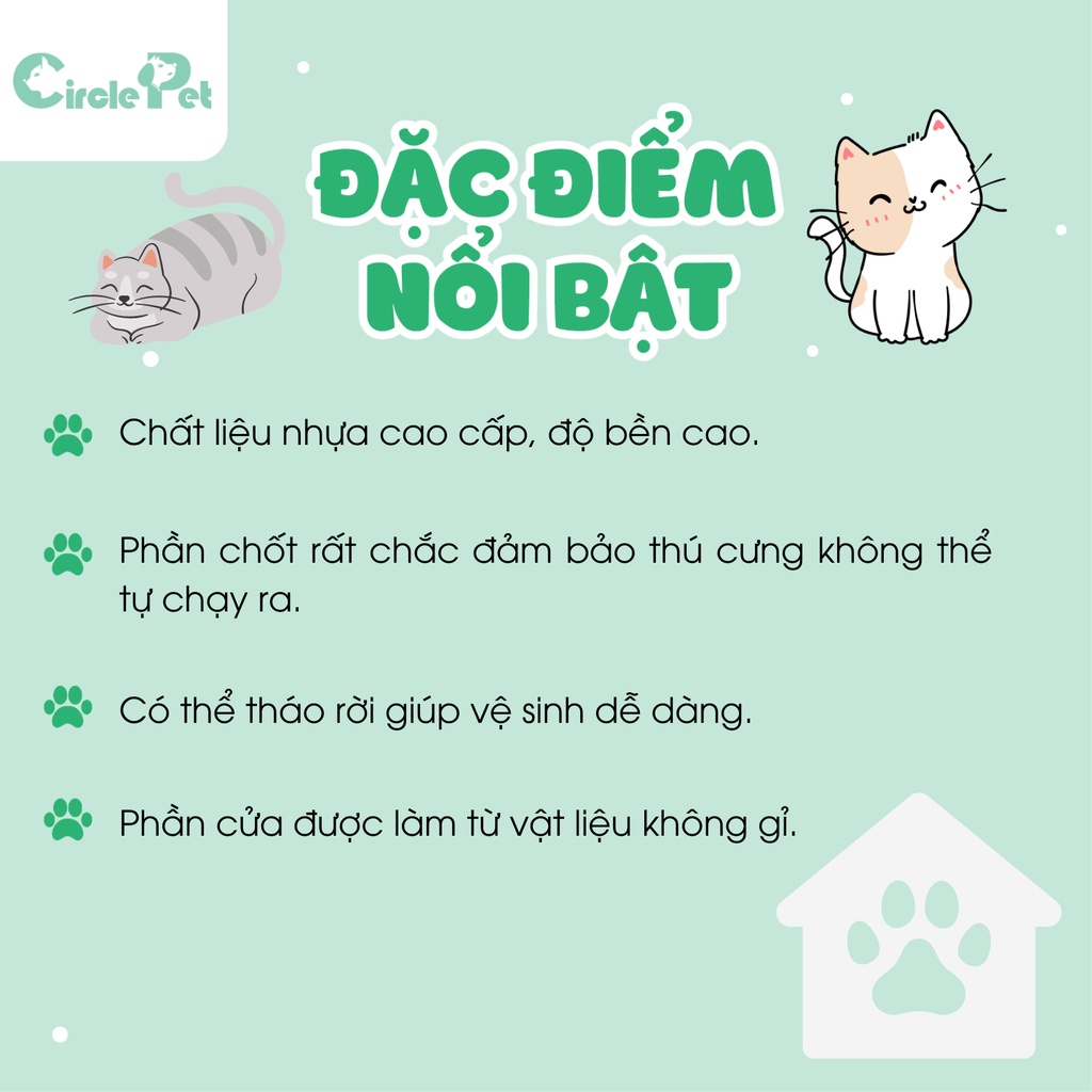 Lồng Vận Chuyển Chó Mèo Chất Liệu Nhựa Cao Cấp, Độ Bền Cao, Tiện Lợi PDPC 500  2.0 - Circle Pet