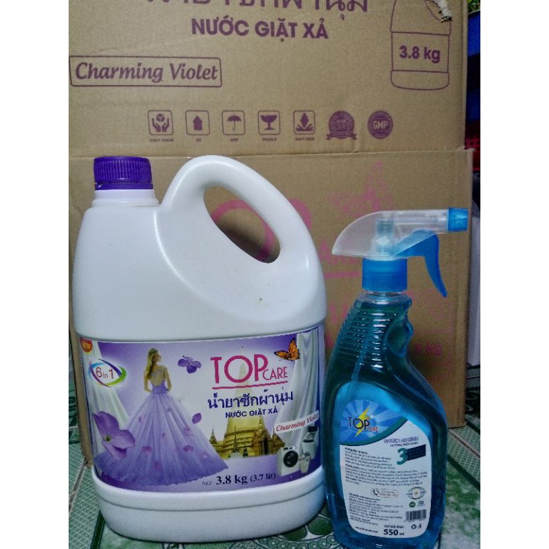 Nước giặt xả Topcare 3.7L⚡tặng kèm hấp dẫn⚡hàng nhập nguyên liệu Thái Lan