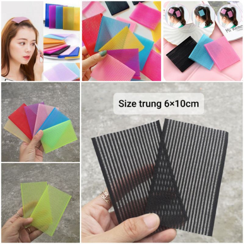Set 2 miếng dán tóc mái trang điểm size trung 6×9cm (được chọn màu)