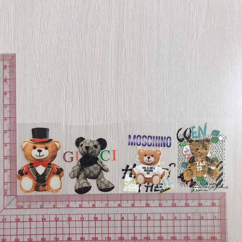 Sticker hình ủi nhiệt gấu