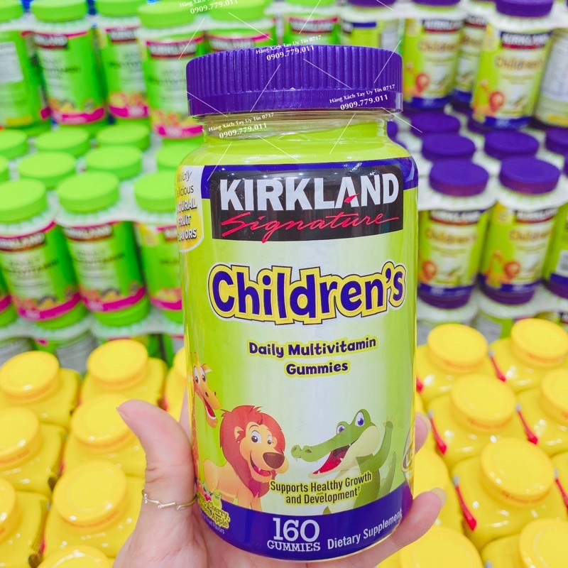 Kẹo dẻo Kirkland Children's Multivitamin daily Gummies chuẩn Mỹ bổ sung vitamin cho bé