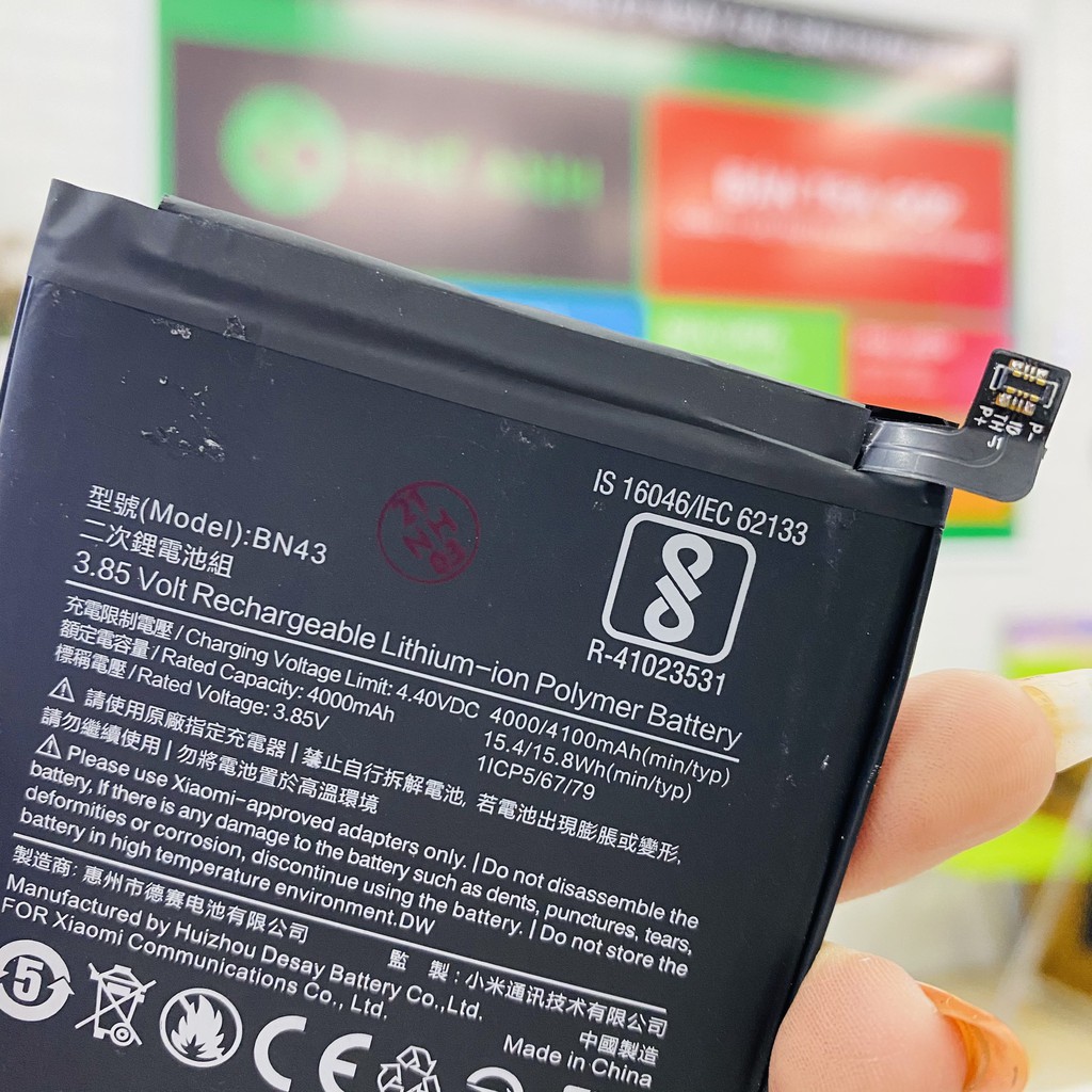 Pin Xiaomi BN-43 thay thế điện thoại Xiaomi Redmi Note 4X - BN43