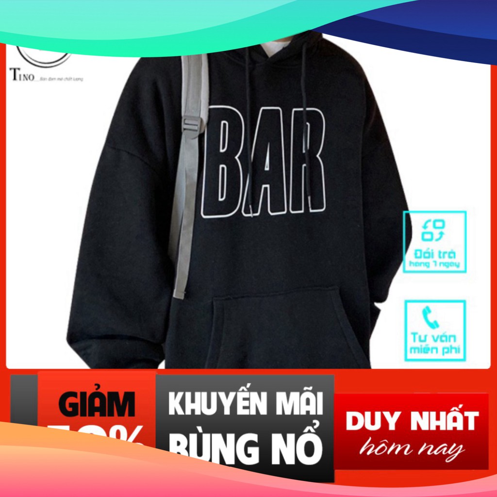 Áo Hoodie nỉ - TINOWEAR bông siêu dày form rộng uisex in họa tiết bar Thời trang unisex Tino | WebRaoVat - webraovat.net.vn