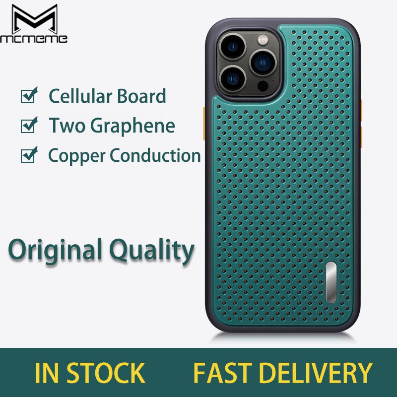 Vỏ điện thoại làm mát Sanptoch Graphene cho For IPhone 15 14 11 12 13 Pro Max Mini Vỏ chống sốc cho For IPhone X Xs Max XR Vỏ bảo vệ tản nhiệt