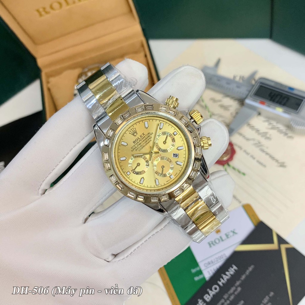 Đồng hồ nam Rolex - mặt tròn máy pin cao cấp có bảo hành DH506 ngochang108