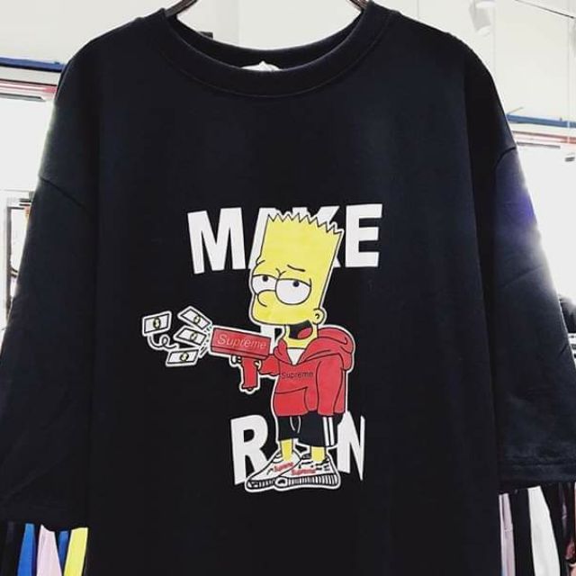 Áo Thun Tay Lở Simpson Make Run