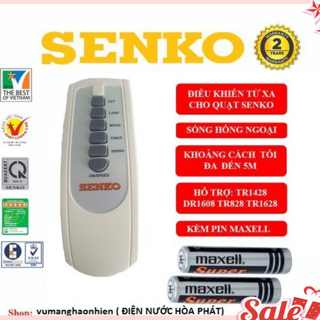 Remote quạt Senko BẢO HÀNH 24T