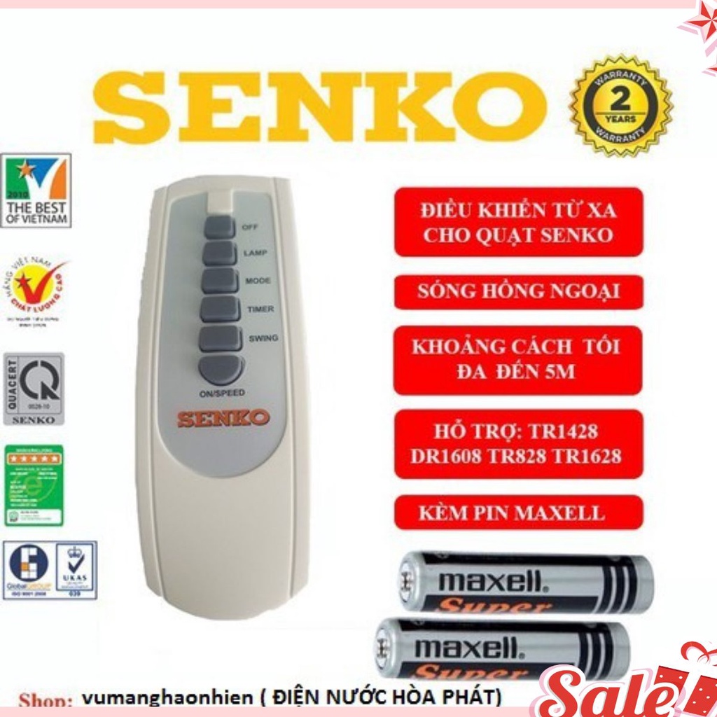 Remote điều khiển từ xa quạt Senko.