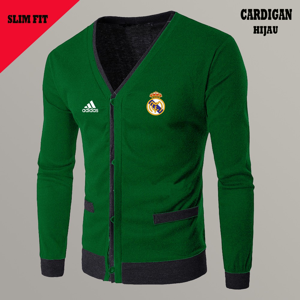 Áo Khoác Cardigan Nam In Logo Real Madrid