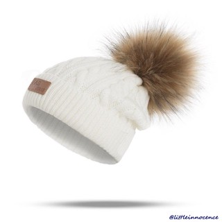 Enc-new Tập Đi Mùa Đông Ấm Áp Trẻ Em Bé Gái & Bé Trai Trẻ Sơ Sinh Móc Mũ Đan Beanie