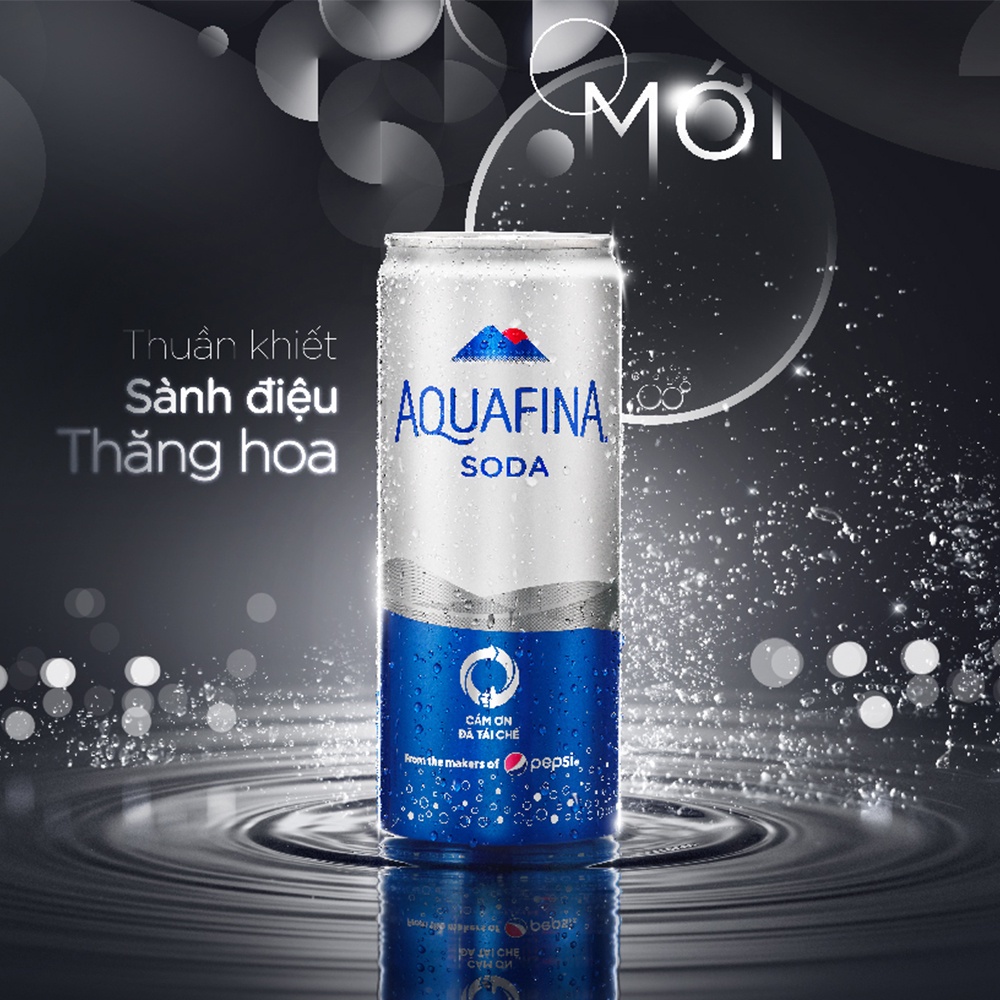 [HỎA TỐC-HN&amp;ĐN&amp;HCM]Thùng 24 Lon Nước Uống Có Gaz Aquafina Soda (320ml/lon)