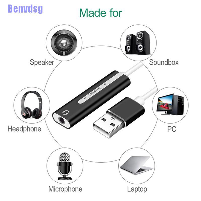 Cáp Chuyển Đổi Âm Thanh Usb Từ 1 Cổng 3.5mm Tiện Dụng