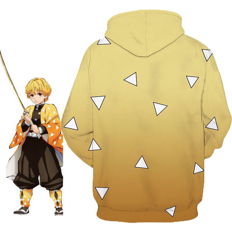 Áo khoác hoodie hóa trang nhân vật Zenitsu trong phim anime Kimetsu No Yaiba | BigBuy360 - bigbuy360.vn