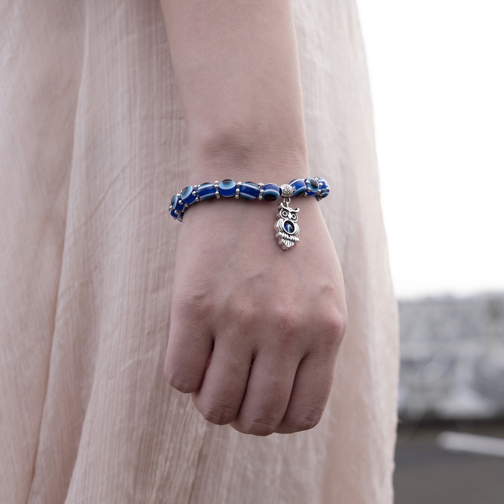 Vòng đeo tay RINHOO FRIENDSHIP chuỗi hạt đá mắt quỷ thời trang độc đáo