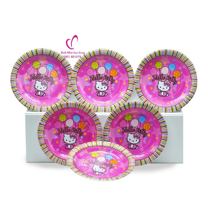 Set phụ kiện sinh nhật Hello Kitty (Mega 6 người)