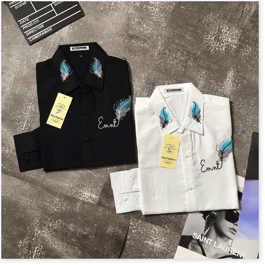 ÁO SƠ MI DÀI TAY NAM HOẠ TIẾT LÔNG VŨ CỰC ĐẸP LỊCH LÃM KOKO MI