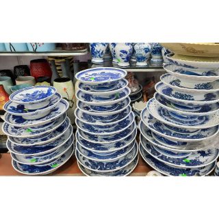 Đĩa ngũ quả có chân/ mâm bồng sứ Bát Tràng