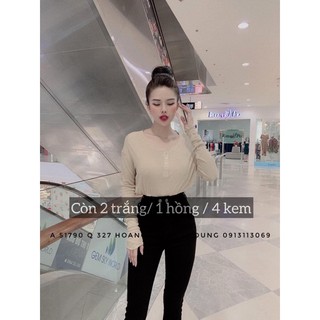 Áo Thun Giấy Dài Tay Cúc ngực