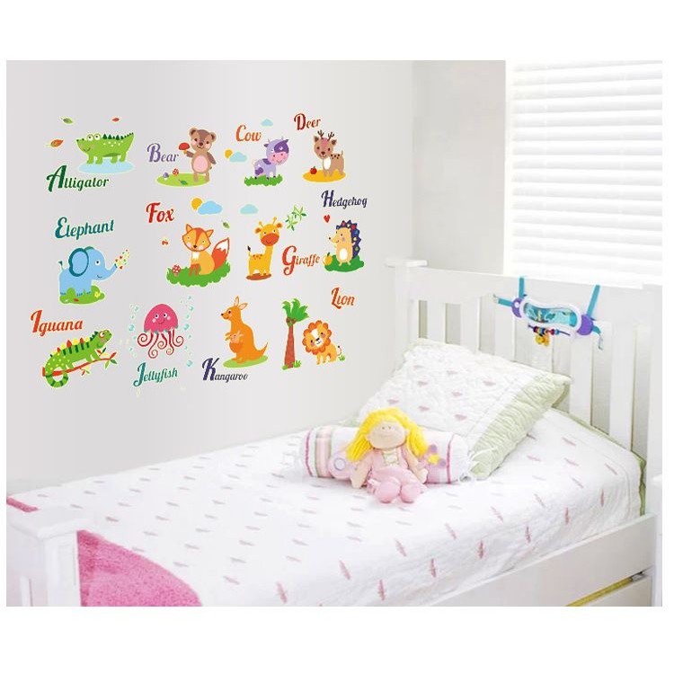 Decal dán tường Dạ quang Đàn thú - DDQ010