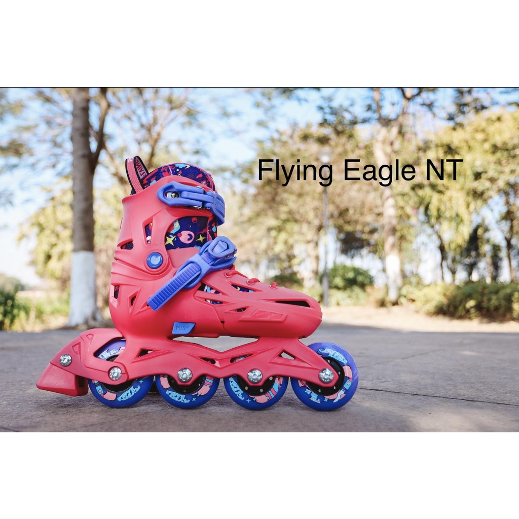 Giày Trượt Patin Trẻ Em Flying Eagle NT2 (3 Màu Đen Đỏ Xanh)