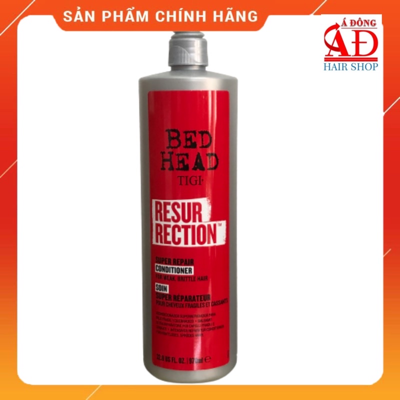 Dầu xả TIGI Bedhead Ressurrection Số 3 cho tóc khô hư tổn nặng 970ml (đỏ) (USA)