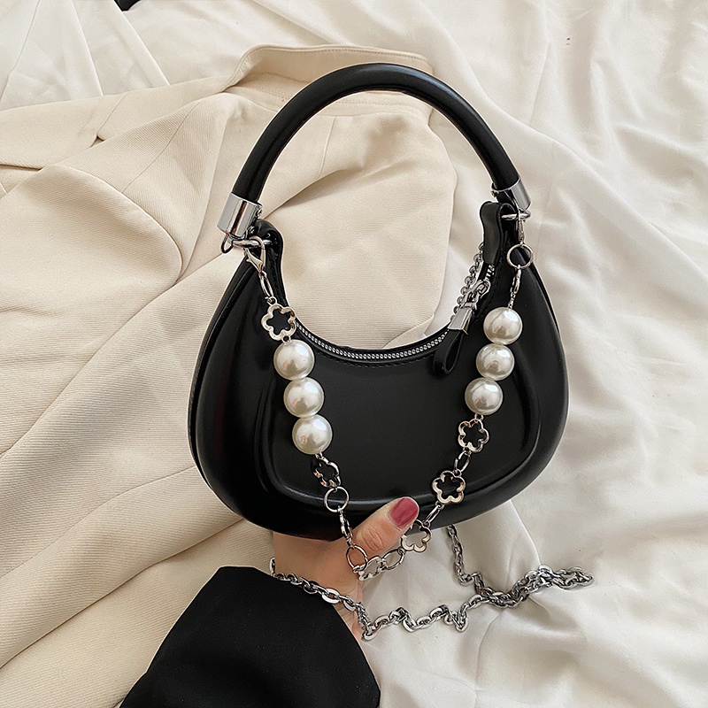 IELGY Túi Đeo Vai/Xách Tay Đính Ngọc Trai Cao Cấp Dễ Phối Đồ Thời Trang Cho Nữ