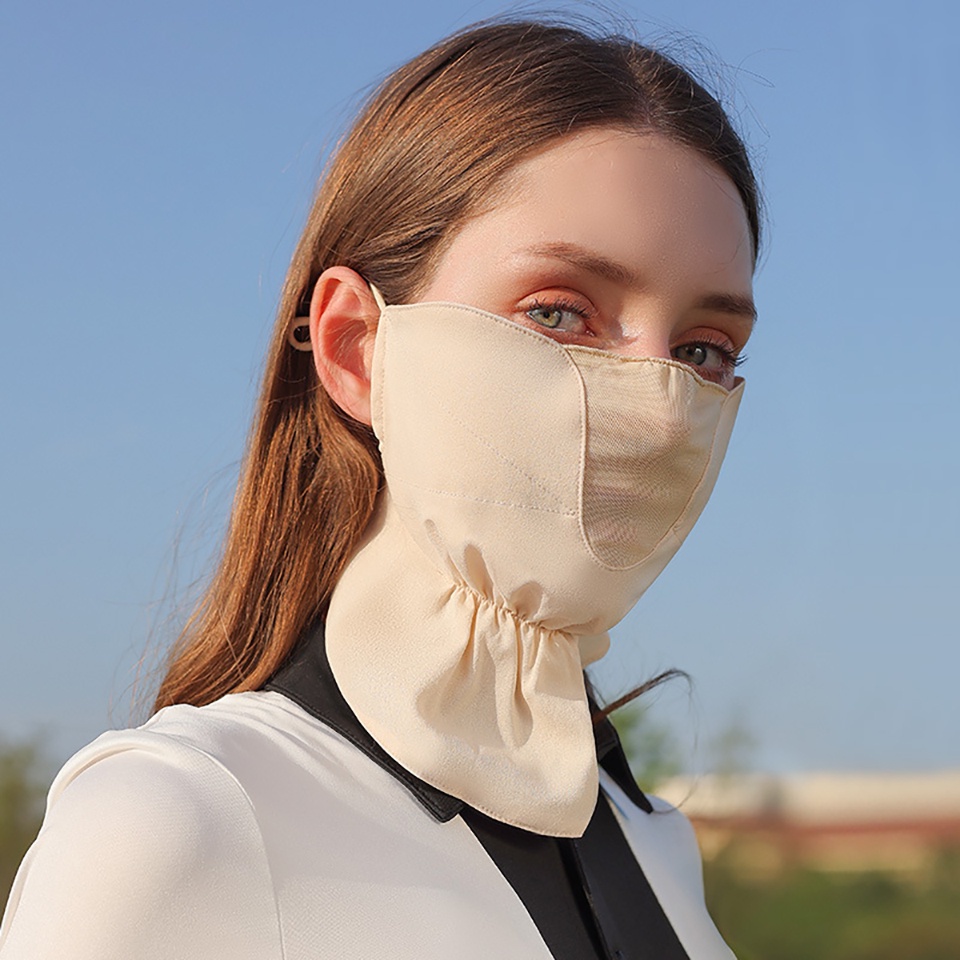 Khẩu Trang Chống Tia UV Bằng Vải Lưới Thoáng Khí Có Thể Điều Chỉnh Tiện Dụng