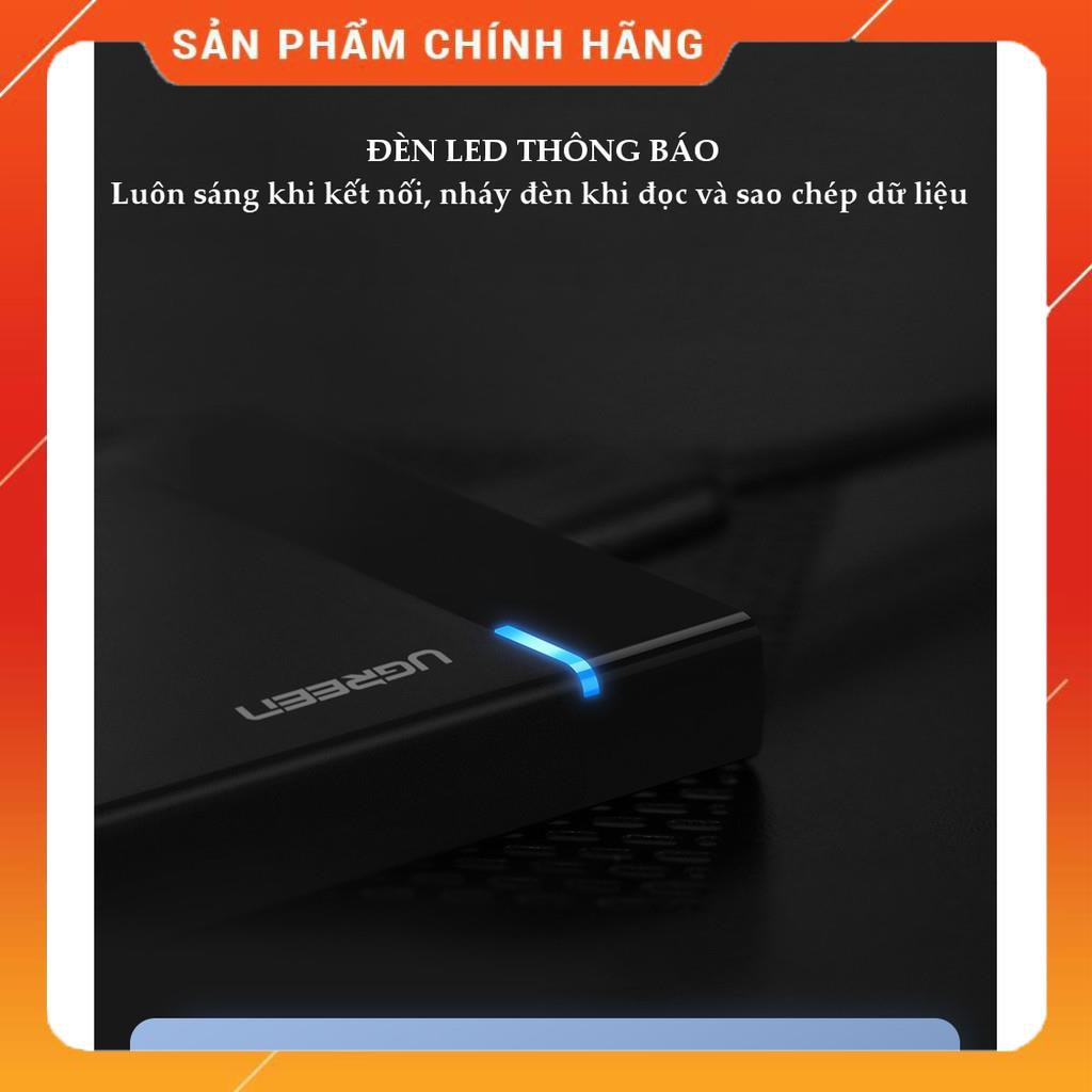 Hộp Đựng Ổ Cứng 2,5 SATA SSD/HDD USBC 3.1 Hỗ trợ 6TB Ugreen 50743 dailyphukien