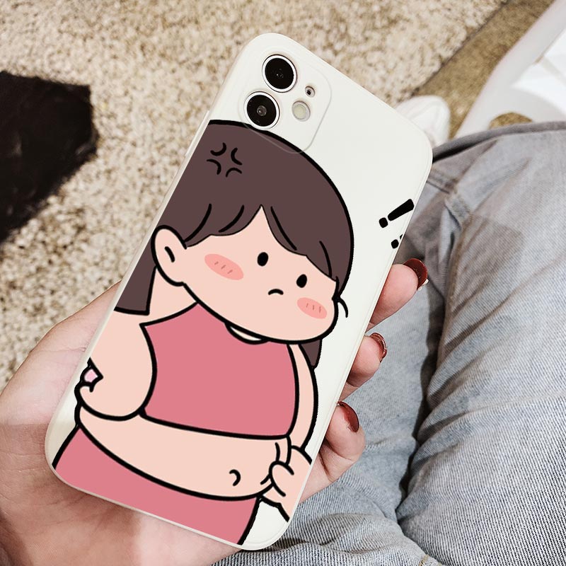 Ốp Điện Thoại Mềm Chống Sốc Hình Cặp Đôi Mập Mạp-1 Cho OPPO Reno 4 F 5 F 6 Z 7 Z Pro 5G