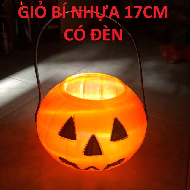 Giỏi trái trí halloween có đèn