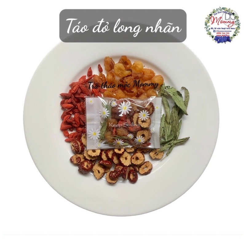 Set trà long nhãn táo đỏ