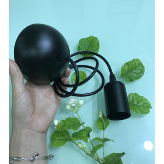 Bộ dây đui đèn thả 1 mét đen đui E27